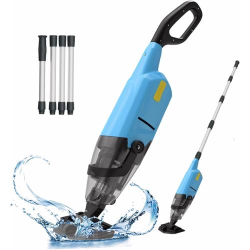 EFURDEN Pool Vacuum for Above Ground Pool, Cordless Handheld Rechargeable Pool Cleaner with Running Time Up to 90 Minutes for Sand and Debris, Ideal for In-Ground Pools, Spas, and Hot Tubs (Blue)