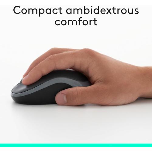 Logitech MK270 Wireless Keyboard and Mouse Combo for Windows, 2.4 GHz, 8 Multimedia Keys, PC, Laptop, Wireless Keyboard Compact Mouse Combo - Black