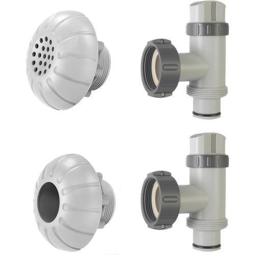 Above Ground Pool Parts, Plunger Valve, Pool Inlet Nozzlet and Outlet Strainer Part Set, Above Ground Swimming Pool Plunger Valves Replacement Part (ＷＴ067)