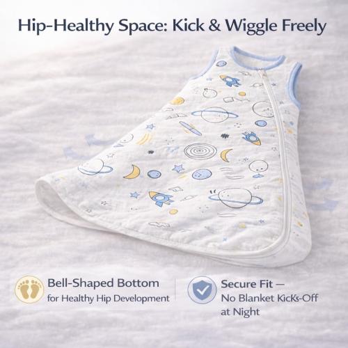 Baby Sleep Sack 1.5 TOG, Wearable Blanket with 2-Way Zipper Infants & Toddlers