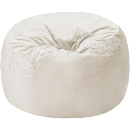 Homguava 3FT Bean Bag Chair: 3' Bean Bags with Memory Foam Filled, Large Beanbag Chairs Soft Sofa with Dutch Velet Cover-Purple