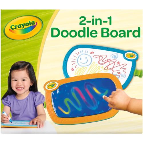 Crayola 2-in-1 Doodle Board for Toddlers, Squishy & Erasable Drawing Tablet, Educational Toddler Toy, Travel Activity, Sketching Pad, Gift for Kids
