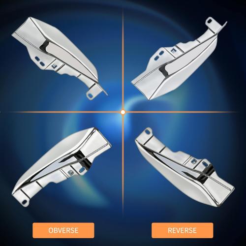 2 pack Mid Frame Air Deflectors Heat Shield Trim Covers Chrome Compatible with Harley Touring Street Glide Road King Electra Glide CVO 2009-2024