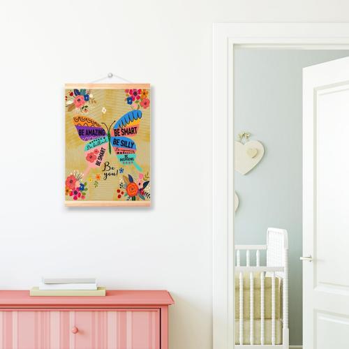 Littlefa Be Smart Be Amazing Posters Kids Positive Affirmations Posters for Classroom/School Counselor Office/Therapy Room, Mental Health Hanging Poster for Girls Room 16x12 In