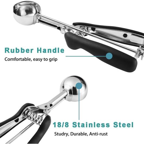 Small Cookie Scoop 1 Tbsp, Size #60 Cookie Dough Scoop, 1 Tableapoon Cookie Scoops for Baking, 18/8 Stainless Steel, Comfortable Grip, for Making Cookies, Melon Ball, Meatball, Cupcake