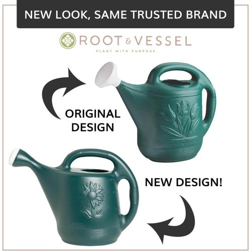 Root & Vessel Classic 2-Gallon Watering Can Outdoor, Hunter Green