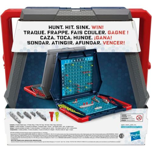 Hasbro Gaming Battleship Classic Board Game, Strategy Game for Kids Ages 7 and Up, Fun Kids Game for 2 Players, Multicolor