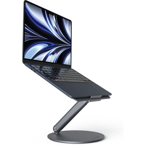 LULULOOK Laptop Stand for Desk 2025, 360 Rotating Adjustable Laptop Riser, Upgraded Foldable Full Aluminum Alloy Computer Stand for MacBook Pro/Air, Dell, HP, Lenovo and Other 10-17inch Laptops