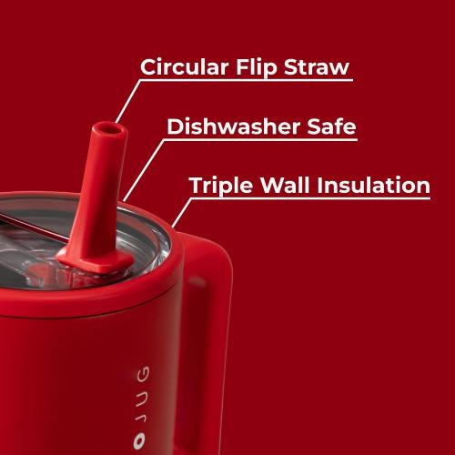 HydroJug Traveler 20oz Kids Insulated Tumbler with Handle, Alumni Red
