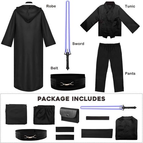 Size M ...Tunic Costume Adult Hooded Robe Full Set Outfit Men's Halloween Knight Cosplay Costume Uniform