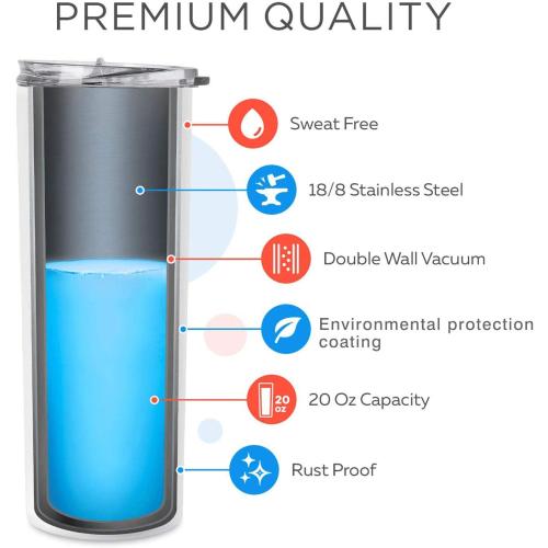 Tumbler for Adults Water Bottle Double Wall Cups for Kids 20 oz Pink Coffee Mug Stuff Cat Insulated Cup Gifts for Girl Women