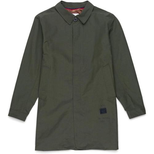 SIZE SMALL Herschel Mac Jacket Basquiat Now's The Time Dark Olive Men 60% cotton 40% polyester fabric with DWR finish Woodland Camo internal yoke/Tonal striped nylon lining