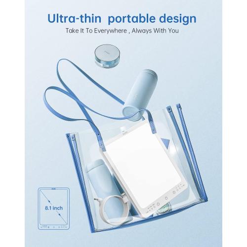 SUXIO Light Therapy Lamp - 10000 Lux Therapy Lights, 3 Timing & Mode Happy Lamp, Touch Control Daylight Lamp with Memory Function, Portable Light Therapy Box for Home/Office Use As Lift Mood