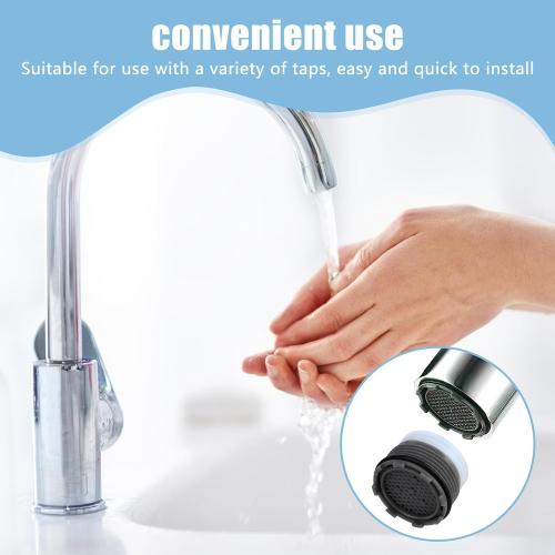25 Pcs Kitchen Faucet Aerator, Replacement Inserts for Sink Tap Flow Restrictor, Efficient 15 Cache Aerators with 10 Key Removal Wrench Tool for Bathroom Kitchen (M16.5 18.5 21.5 22.5 24 mm)