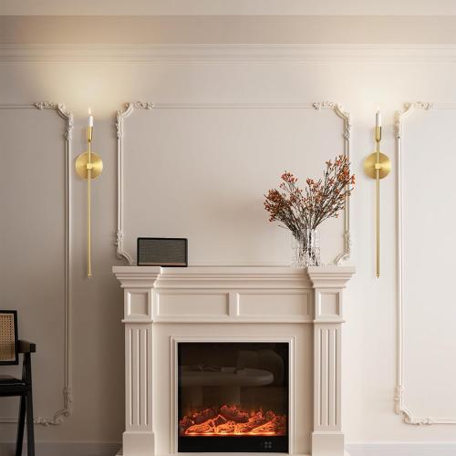 Gold Candle Sconces Long Wall Candle Holder, Set of 2 Large Wall Candle Sconce Modern Chic Home Decor for Bedroom, Dining Room, Living Room 23