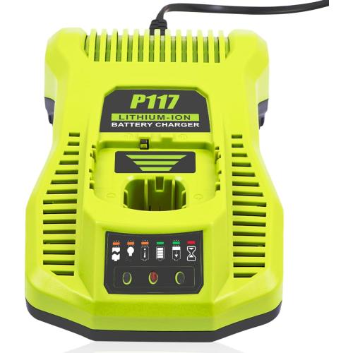 【Upgrade】 Charger Replacement for Ryobi 18V Charger P117 Compatible with Ryobi 12V-18V One  Lithium NiCad NiMh Battery P102 P108 P189 P197 P103 P105 P107 P190 P191 PBP002 12-18V Ryo Battery Charger