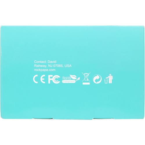 rockpapa Grade Wired Headphones with Microphone, Lightweight Foldable Stereo Bass Headphones with No-Tangle Cord & 3.5mm Jack for Adult/Kids, Laptop Tablet Airplane Chromebooks Teal