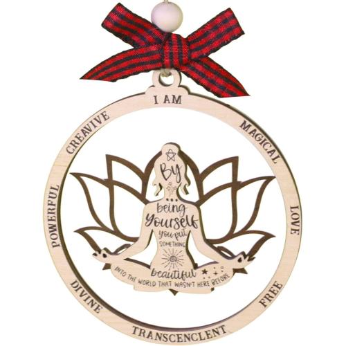 Yoga Gifts for Women - Meditation Spiritual Christmas Ornament - Spiritual Ornaments for Christmas Tree - Gifts for Yoga Lovers, Instructors, Teachers - 2 Layered Ornament 2025
