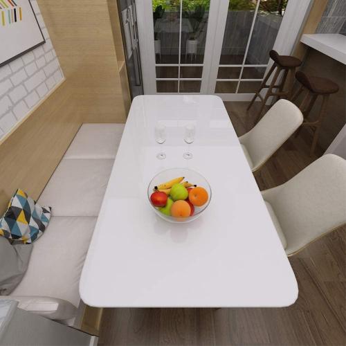 Glossy Wallpaper White Contact Paper Decorative Self Adhesive Counter Top Covers Removable Wallpaper Peel and Stick Countertops for Kitchen Cabinets Shelf Drawer Liner Desk Dresser