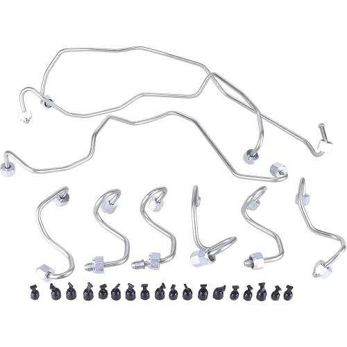 9PCS Engine Injector Lines, Compatible with 2014-2019 Dodge Ram 1500 Jeep Grand Cherokee V6 3.0L EcoDiesel Diesel Injector Set - High Pressure Fuel Lines