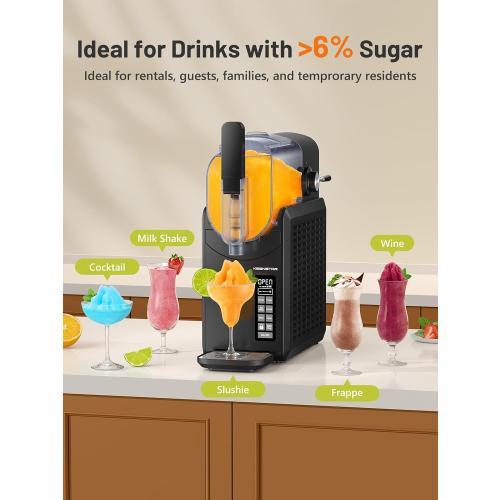KEENSTAR Slushie Machine, 88oz Slushy Machine for Home with Self-Cleaning, Professional Frozen Drink Maker, No Ice Needed, 5 Preset Programs for Frozen Margaritas, Frappés, Milkshake & More