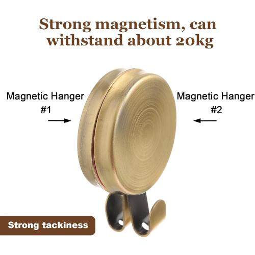 Jetec 3 Pcs Magnet Hooks Magnetic Wreath Hanger Wreath Holder for Fridge Refrigerator Metal Door Glass Door Surfaces Keys Office Home Kitchen Party Hanging Supplies Decoration(Gold,2.7 Inch)