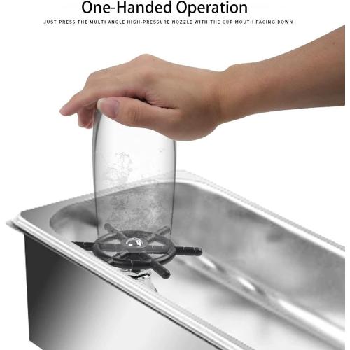 Glass Rinser for Kitchen Sink, Stainless Steel Bottle Washer Faucet Head Rinser Cup Cleaner Sink Attachment Accessories Bar Glass Rinser for Beer Glass Coffee Cup