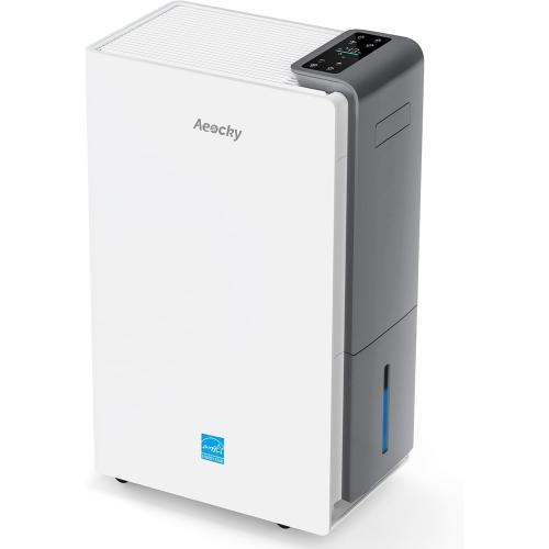 4500 Sq.Ft Most Efficient Energy Star 2025 Dehumidifier,AEOCKY Max 80 Pint/D(Standard 56Pint/D) Smart Compressor Dehumidifier with Drain Hose, Intelligent Humidistat,for Basement,Bedroom,Home,Bathroom