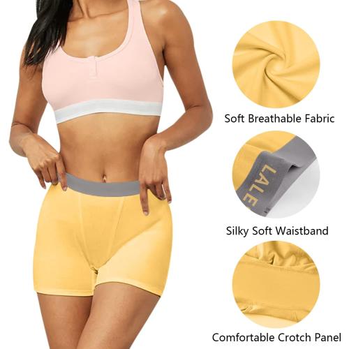 3xl Multicolor LALESTE Women Cotton Boxer Briefs 3 Inseam Boy Shorts Underwear Anti Chafing Shorts 5 Pack