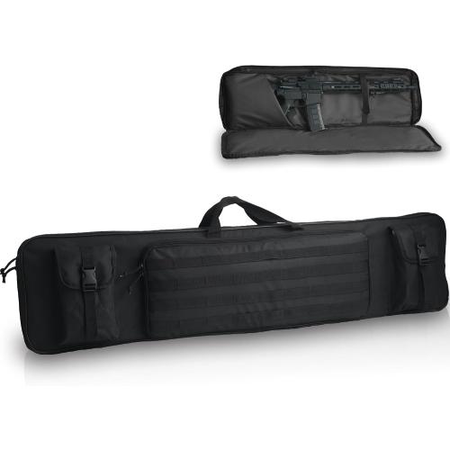 KOKKOYA Soft Gun Case for Rifles and Shotguns Long Scoped Rifle Range Bag Backpack 47 36 with Tactical Pockets Durable Oxford Fabric Adjustable Sling Dual