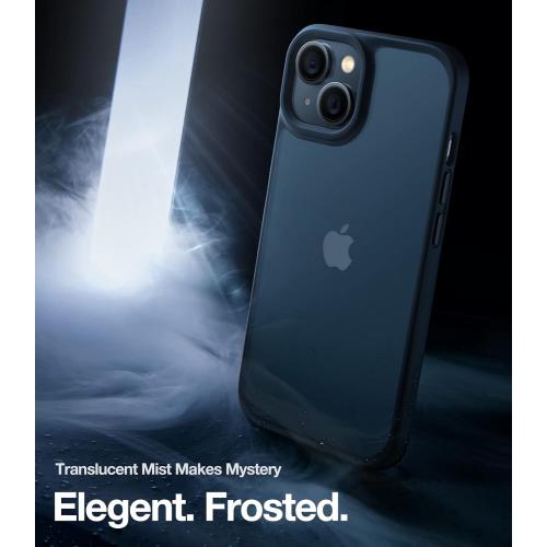 TORRAS Guardian Shockproof for iPhone 13/14 Case, [Military-Grade Drop Tested] Durable Protective Matte Hard PC Back Slim Thin DIY-Buttons for iPhone 13/14 Case, Translucent Black