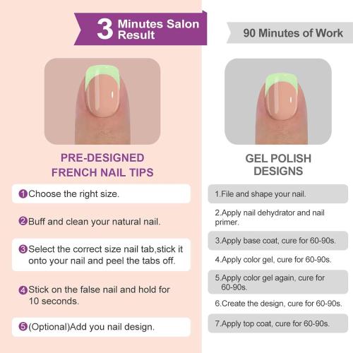 150Pcs Press on Nails Short Square Fake Nails French Tip False Nails Press ons with Designs Yellow nails Glossy n Nails Stick on Nail for Women Nail Decorations