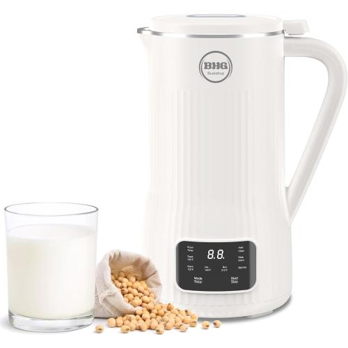 Nut Milk Maker Machine 20oz – Upgraded 10-Blade Almond, Soy & Oat Milk Maker, Plant-Based Dairy-Free Beverage Maker with Auto-Clean, Timer, Keep Warm, Boil & Cold Drink Functions – White