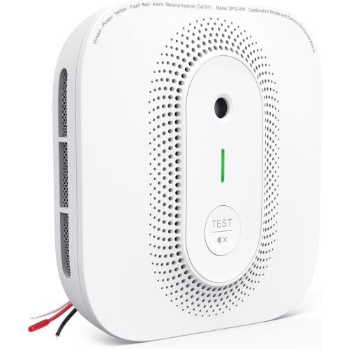 X-Sense Smoke Detector Carbon Monoxide Detector Combo Hardwired with Voice Location, Hardwired Interconnected Smoke and Carbon Monoxide Detector, Model XP02-AR, 1-Pack