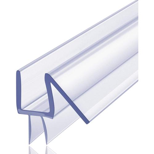 Premium Frameless Shower Door Bottom Seal Strip for Glass Doors - Shower Door Seal Sweep (3/8” x 39”, Clear Vinyl)
