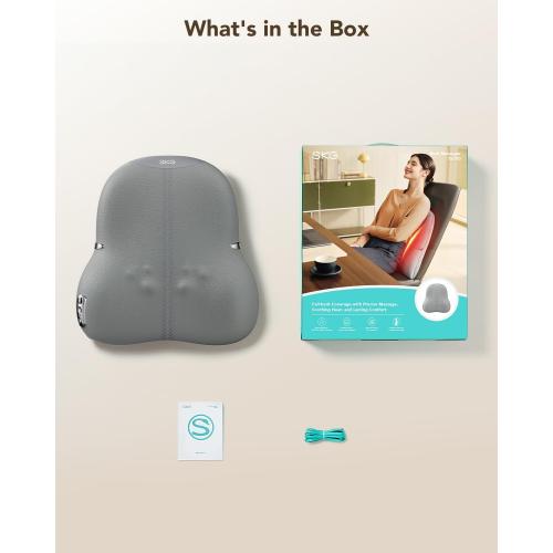 SKG TS700 Cordless Full Back Massager for Pain Relief Deep Tissue Up and Down 4D Shiatsu Back Massager with Heat Gifts for Men and Women Dad Mom Grandpa