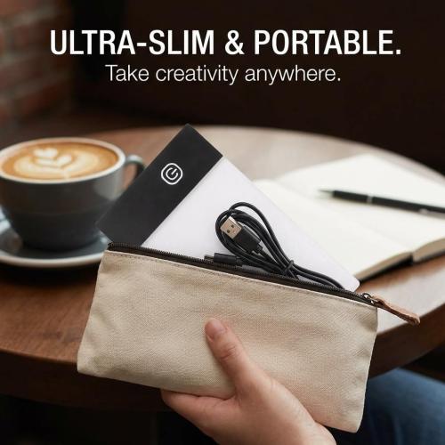 LED Light Board Mini A6 Portable Tracing LED Copy Board Light Box, Drawing Box Flip Book Kit Tablet Paint Pad, Eye Protective Adjustable Light Box 3.3 x 5.1in