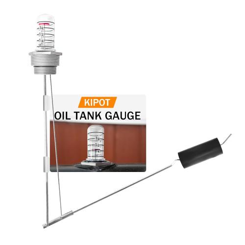 Oil Tank Gauge Fuel Level Gauge Fit for 275, 330 Vertical Oil Tank Compatible with 1 1/2”, 2” Hole