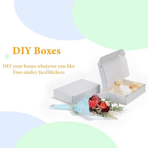 MEBRUDY 9X6X2 Shipping Boxes, 25 Pack White Literature Mailer Corrugated Cardboard Box for Small Business Mailing Packaging