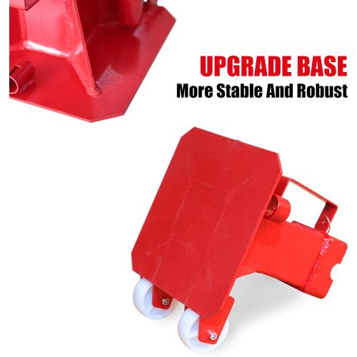Big RED ATZ120006P Torin Heavy Duty Jack Stands: Pin Style Jack Stand with 2 Casters and Handle, Easily Portable Car Stand for Car SUV, Truck and Pick Up, 12 Ton (24,000 lb) Capacity, Red