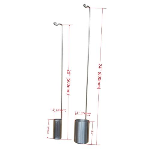 Stainless Steel Integrated Liquid Nitrogen Transfer Scoop – Durable & Leakproof Design for LN2 Dewar Tanks & Storage Vessels. Ø2.5×24 (65mm×L600mm)