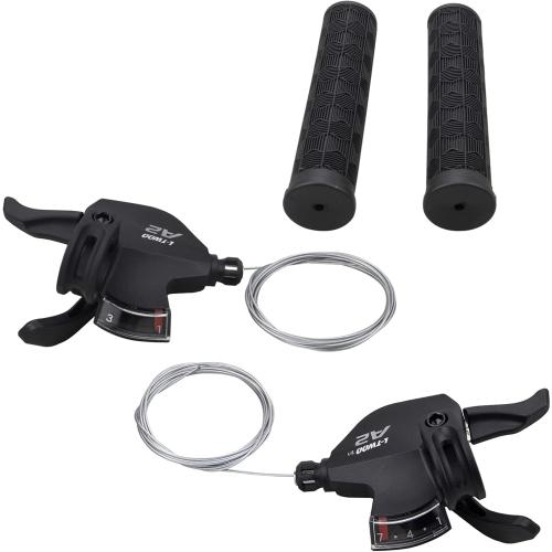 Bike Shifter Lever 21 Speeds 3x7 Thumb Gear Shift Lever for Mountain Bicycle