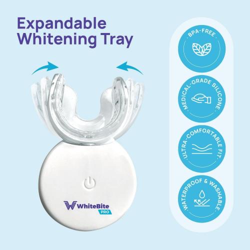 Whitebite Pro Teeth Whitening Kit for Sensitive Teeth – Dual LED Light   35% Carbamide Peroxide Gel   Remineralizing Gel | Dental-Grade Whitening at Home