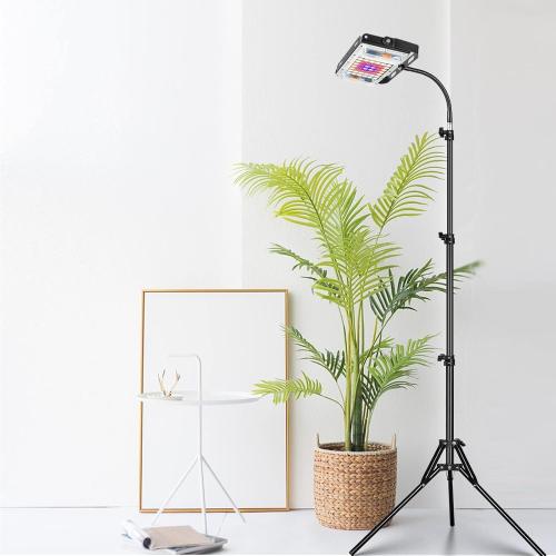 LBW Grow Light with Stand, Full Spectrum LED Plant Light, Floor Grow Lamp with 63 Adjustable Tripod, 4H/8H/12H Timer, 6 Dimmable Brightness, Ideal for Tall Plants