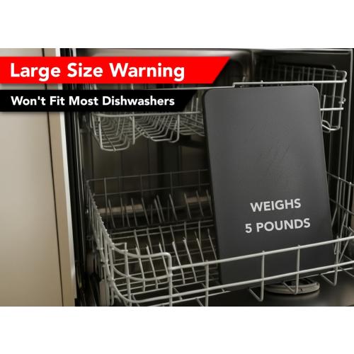 Commercial Grade Black Cutting Board - 20 x 15 Inch Extra Large, 0.5 Thick HDPP Plastic with NSF Stamp for Restaurants Kitchens and Food Service