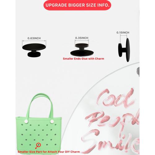 Lopau Charm Back Blank Bit Base for Bogg Bag, 25pcs DIY Accessory for Creating Custom Accessories and Charms for Bogg Bag, Simply Southern Beach Tote, No Adhesive