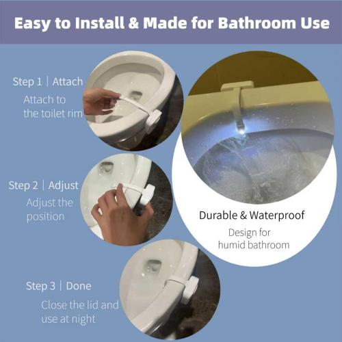 Chunace Toilet Bowl Night Light Motion Sensor, 16 Color Changing LED Gadgets for Bathroom Accessories Decor, Cool Gag Stuff for Men, Kids, Funny Stocking Stuffer Gifts 2025
