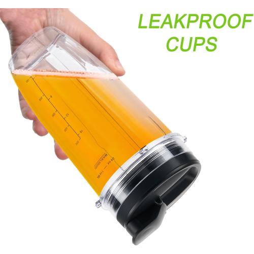 Replacement 24oz Blender Cup with Sip & Seal Lid For Nutri Ninja BL450 BL456 BL480 BL482 BL640 BL642 BL682 BN401 BN751 BN801 Foodi SS101 SS151 SS351 SS401 Ninja Blender Auto IQ Blade, 2-Pack …