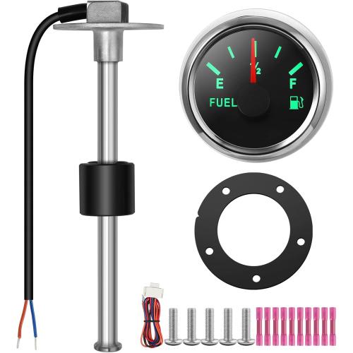 RUPSE Fuel Sender Unit Boat Fuel Tank Sending Unit Fuel Water Level Sensor Stainless Steel Fuel Sender and Fuel Gauge for Boat Car Truck RV (19(482mm))