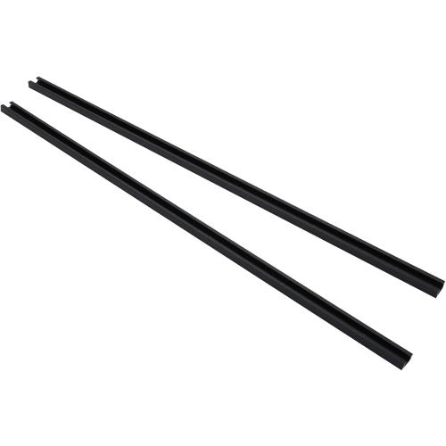 Aluminum 36 T-Track for Woodworking –Double Cut Profile Universal with Predrilled Mounting Holes -Woodworking and Clamps-Fine Sandblast Black Anodized 2PK
